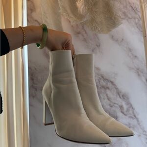 Elegant White Ankle Boots
